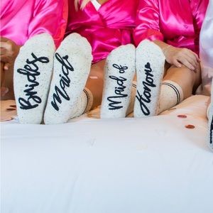 Crew socks - two pairs: Brides Maid & Maid of Honor